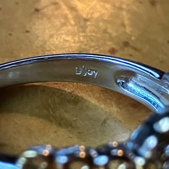 Mystic Topaz Moissanite Sterling Silver Ring Size 9 - Picture 6 of 10